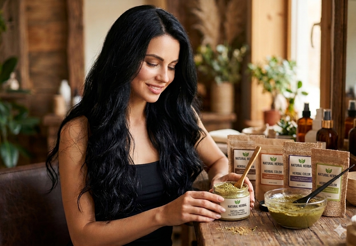 Natural hair dyes manufacturers preparing plant based hair color